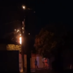 POSTE EM CHAMAS PROVOCA QUEDA DE ENERGIA EM ALGUNS PONTOS DA CIDADE